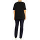 Marina Rinaldi Jewel Embellished Cotton T-Shirt Black