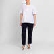 Marina Rinaldi Pure Cotton Embroidered T-Shirt White 
