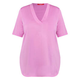 Marina Rinaldi Cotton Jersey T-Shirt Rose Pink  - Plus Size Collection