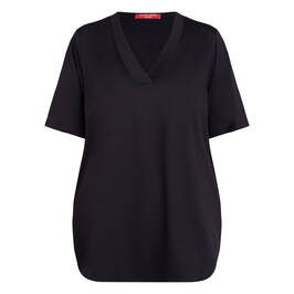 Marina Rinaldi Cotton Jersey T-Shirt Black - Plus Size Collection