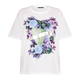 Marina Rinaldi Cotton Floral Print T-Shirt White
