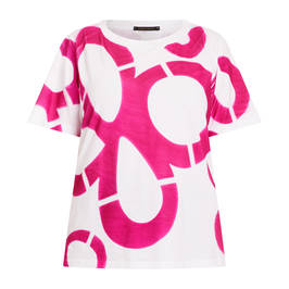 Marina Rinaldi Pure Cotton T-Shirt Fuchsia - Plus Size Collection