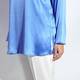MARINA RINALDI BLUE SILK TOP