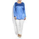 MARINA RINALDI BLUE SILK TOP