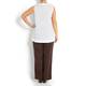 Marina Rinaldi A-line cotton top with optional sleeves and belt