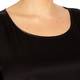 MARINA RINALDI BLACK SILK SATIN SCOOP NECK TOP 