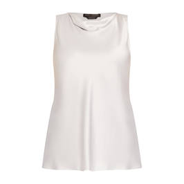 Marina Rinaldi Cowl Neck Top Optional Sleeve Silver - Plus Size Collection