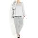 MARINA RINALDI GREY JERSEY BUTTON CUFF TOP