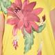 MARINA RINALDI COTTON STRETCH EMBELISHED HIBISCUS PRINT T SHIRT