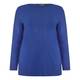 MARINA RINALDI CHINA BLUE EMBELLISHED JERSEY TOP