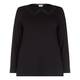 MARINA RINALDI black EMBELLISHED JERSEY TOP