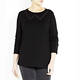 MARINA RINALDI black EMBELLISHED JERSEY TOP