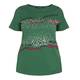 MARINA RINALDI COTTON STRETCH PRINTED T-SHIRT GREEN