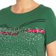 MARINA RINALDI COTTON STRETCH PRINTED T-SHIRT GREEN