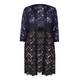 PERSONA BY MARINA RINALDI BLACK & NAVY LACE COAT 	