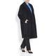 MARINA RINALDI CLASSIC BLACK brushed WOOL COAT