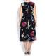 Marina Rinaldi silk georgette floral DRESS with optional sleeves