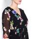 Marina Rinaldi silk georgette floral DRESS with optional sleeves