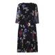 Marina Rinaldi silk georgette floral DRESS with optional sleeves