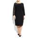 MARINA RINALDI DRESS WITH ASYMMETRIC SLEEVE DESIGN & SIDE PANELS