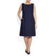 Marina Rinaldi jacquard polka dot dress with optional sleeves