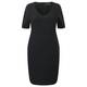 Marina Rinaldi black woven panel DRESS