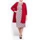 Marina Rinaldi textured red cotton CARDIGAN