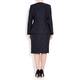 MARINA RINALDI BLACK BROCADE collarless JACKET