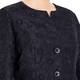 MARINA RINALDI BLACK BROCADE collarless JACKET