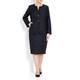 MARINA RINALDI black brocade pencil SKIRT