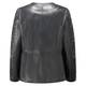 Marina Rinaldi black laser cut leather jacket