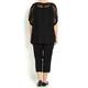 MARINA RINALDI semi-sheer knitted black TUNIC