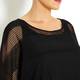 MARINA RINALDI semi-sheer knitted black TUNIC