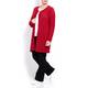 Marina Rinaldi textured red cotton CARDIGAN