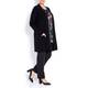 MARINA RINALDI longline collarless black CARDIGAN