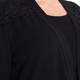 MARINA RINALDI BLACK LACE INSERT BOYFRIEND CARDIGAN