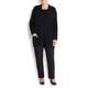 MARINA RINALDI BLACK LACE INSERT BOYFRIEND CARDIGAN