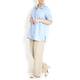 MARINA RINALDI light blue linen SHIRT