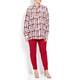 Marina Rinaldi silk abstract red print SHIRT