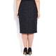 MARINA RINALDI black brocade pencil SKIRT