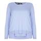 Marina Rinaldi sky layered-look silk mix SWEATER