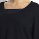 MARINA RINALDI asymmetric chiffon detail navy SWEATER