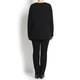 MARINA RINALDI asymmetric chiffon detail black SWEATER