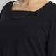 MARINA RINALDI asymmetric chiffon detail black SWEATER