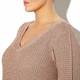 Marina Rinaldi bronze pink metallic sweater