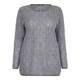 MARINA RINALDI GEOMETRIC INTARSIA MOHAIR BLEND SWEATER