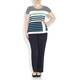 Marina Rinaldi colour block stripes SWEATER