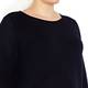 Marina Rinaldi horizontal rib navy cotton SWEATER