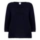 Marina Rinaldi horizontal rib navy cotton SWEATER