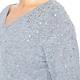 MARINA RINALDI DOVE GREY JEWEL EMBELLISHED SWEATER